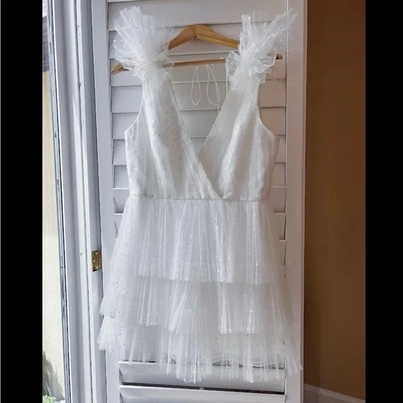 ML Monique Lhuillier Perrie Dress In White - Picture 5 of 5